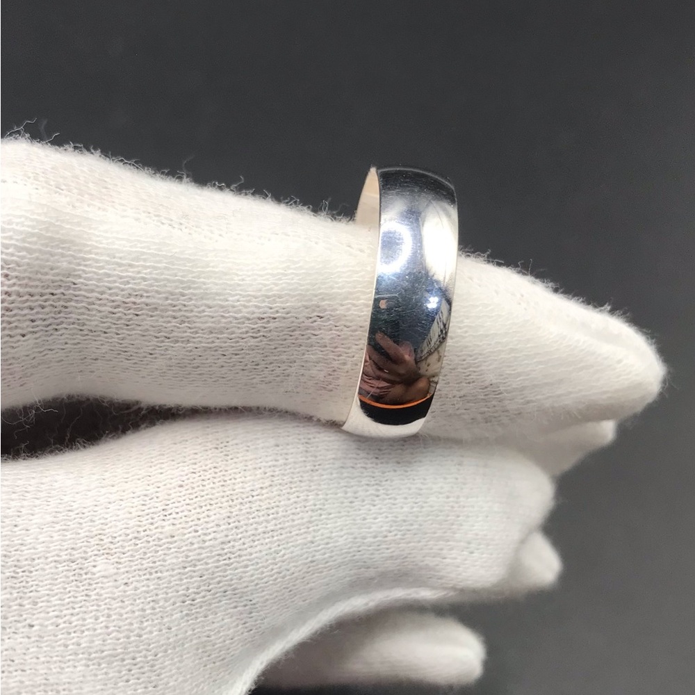 925 Sterling Silver wedding Band Ring size 10 - Picture 6 of 13